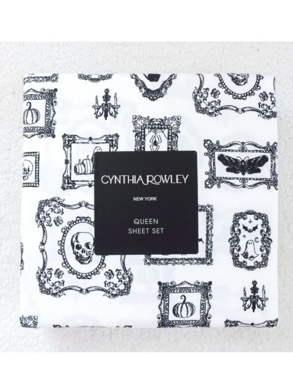 *Cynthia Rowley* Haunted Portraits Halloween Sheets Set - Queen - NEW!